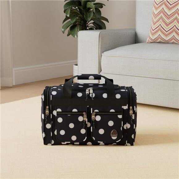 Travel Duffel Bag Large Gym Bag Heavy Duty Polyester Weekend Bag with Shoulder S - Picture 3 of 7